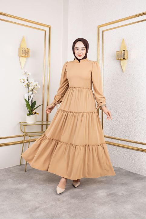 Kat Kat Bible Elbise-Karamel