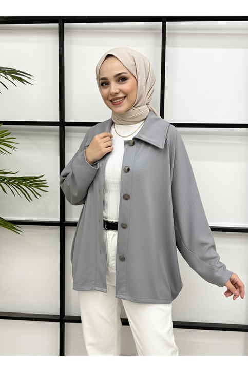 Casual Relax Fit Giy Çık-Gri