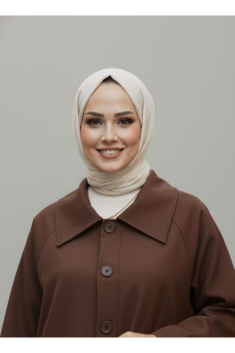 Casual Relax Fit Giy Çık Bondit Hırka-Kahve