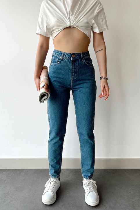 Mom Jean Pantolon-Mavi