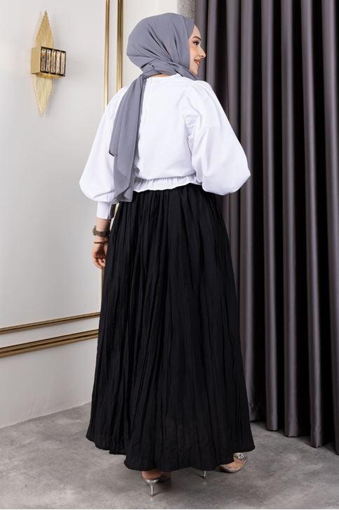 Astarlı Kraş Etek-Siyah