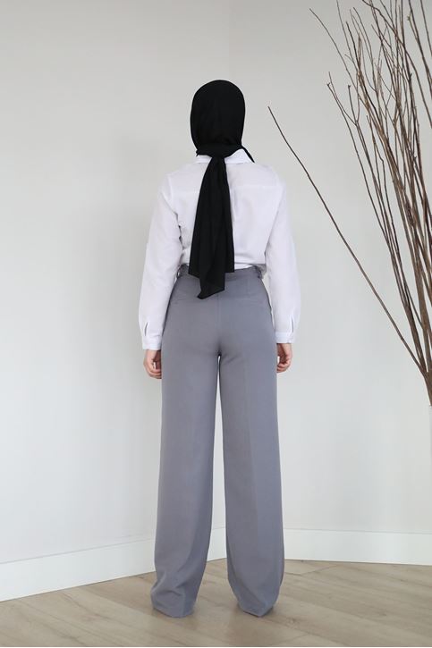 Retro Palazzo Pantolon-Gri