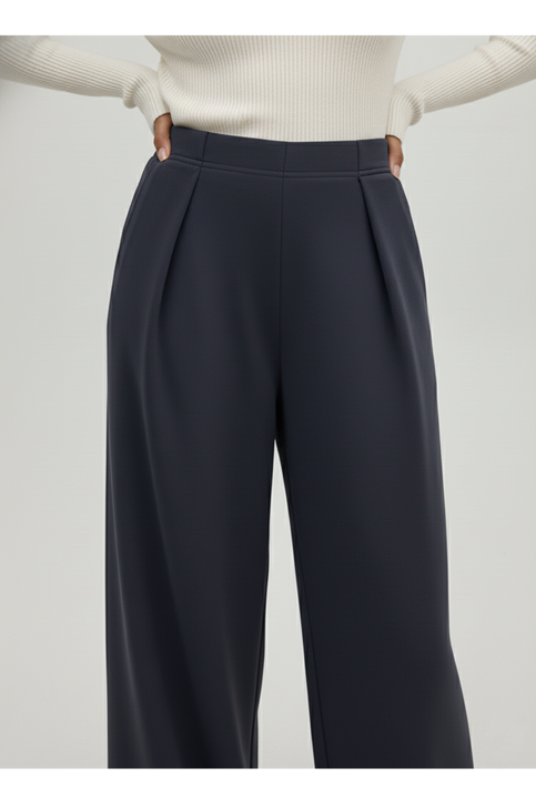 Pileli Bol  Pantolon-Antrasit