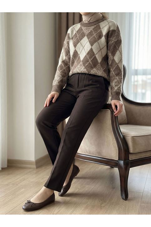 Dar Paça Atlas Pantolon-Kahve