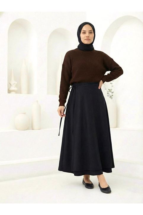 Ön Kapak Detay Scuba Etek-Siyah