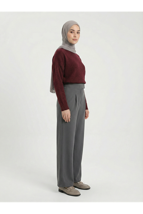 Cırt Bantlı Pantolon-Antrasit