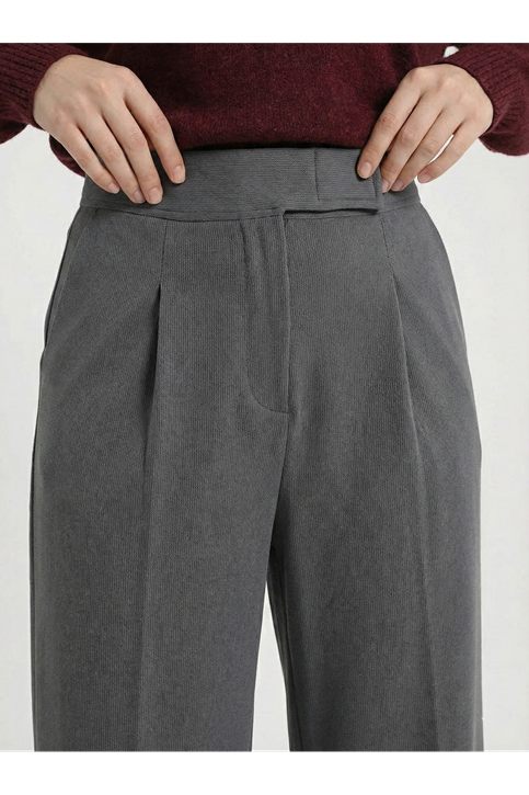 Cırt Bantlı Pantolon-Antrasit