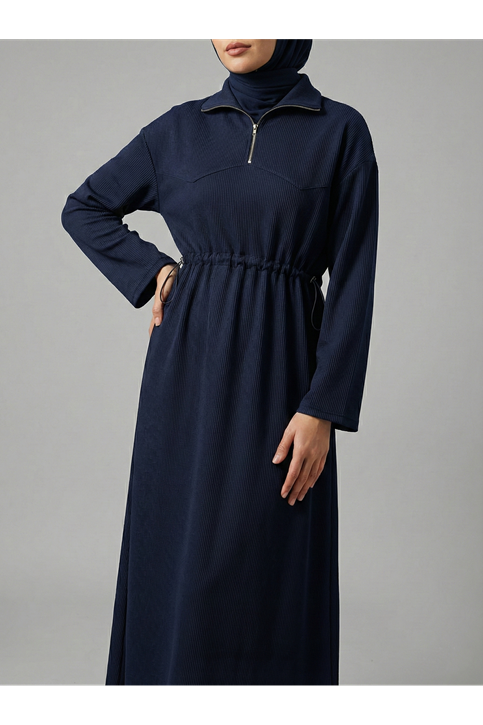 Beli StoperTünelli Elbise-Lacivert