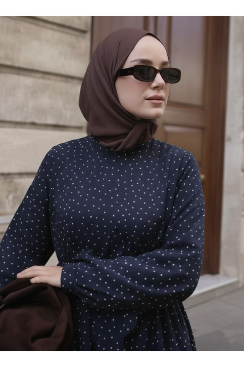 Taşlı Elbise-Lacivert