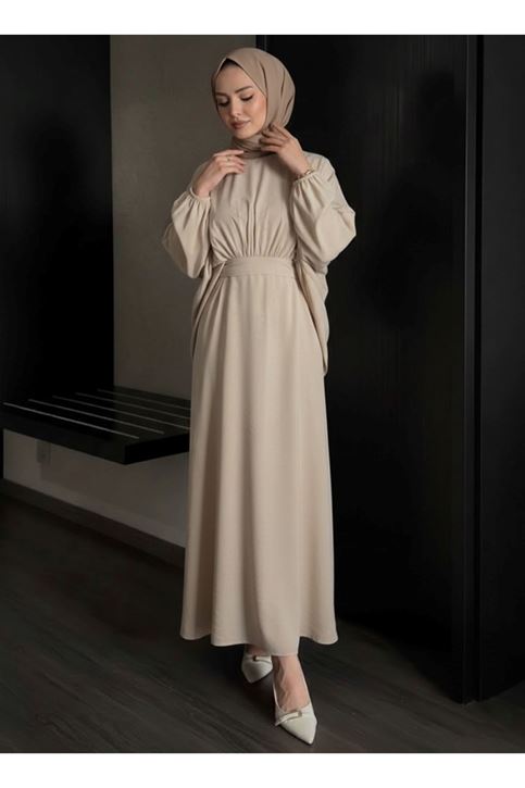 Bağlamalı İkili Elbise-Taş