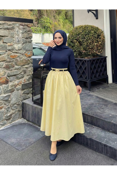 Kemer Detay Terikoton Etek-Sarı
