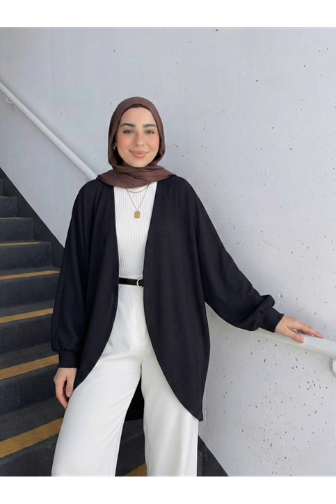 Yarasa Kol Ottoman Hırka-Siyah