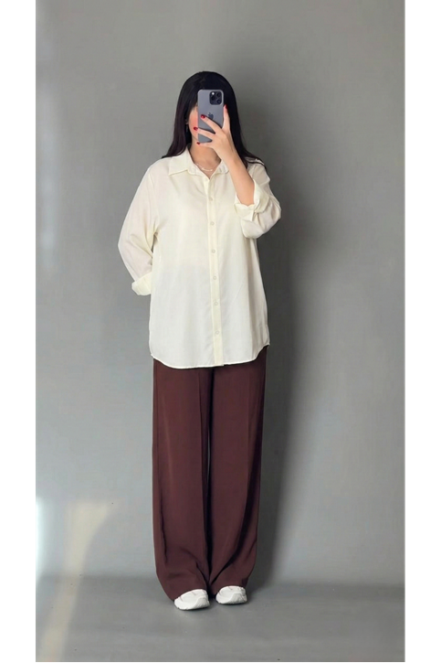 Klasik Terikoton Tunik-Ekru