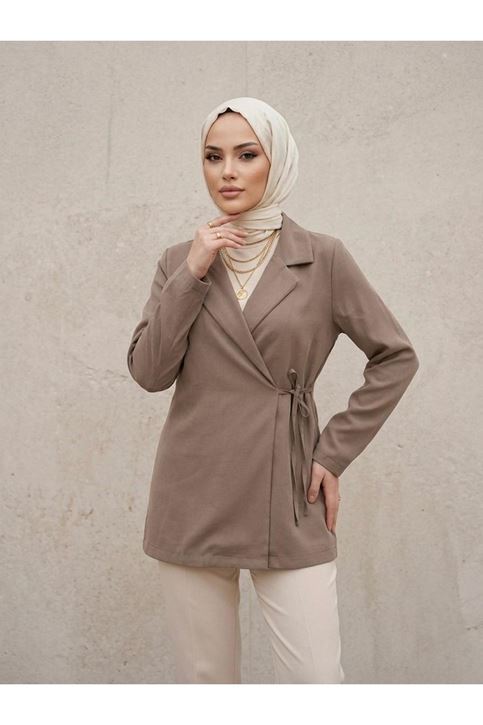 Yandan Bağlamalı Ceket-Vizon