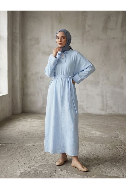 Yarasa Elbise-Mavi