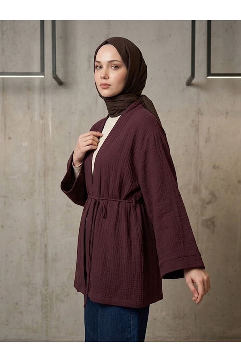 Müslin Hırka-Bordo