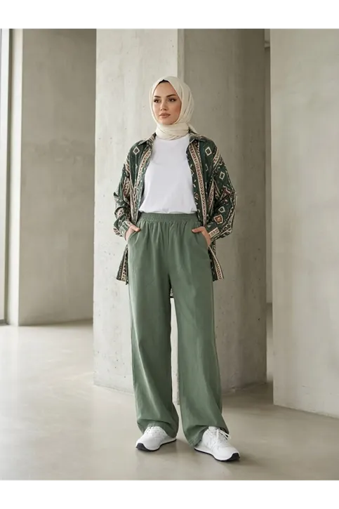 Cepli Yıkamalı Pantolon-Haki