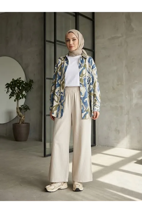 Cepli Yıkamalı Pantolon-Taş