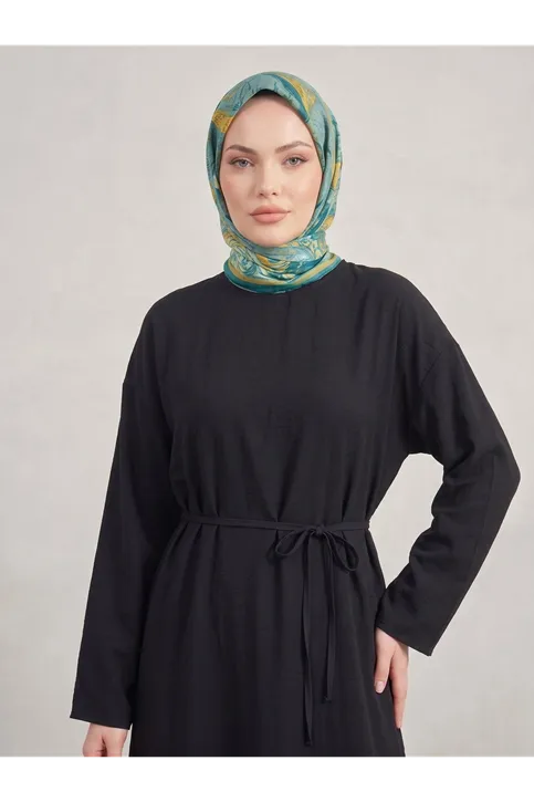 Modal Slop Elbise-Siyah