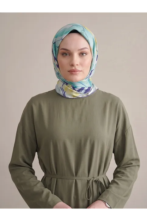 Modal Slop Elbise-Haki