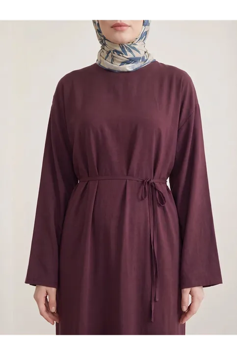Modal Slop Elbise-Bordo