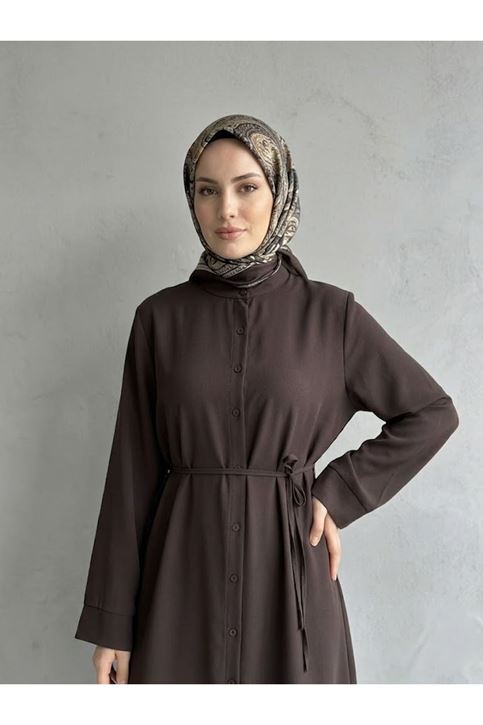 Takma Manşet Hakim Yaka Takım-Kahve