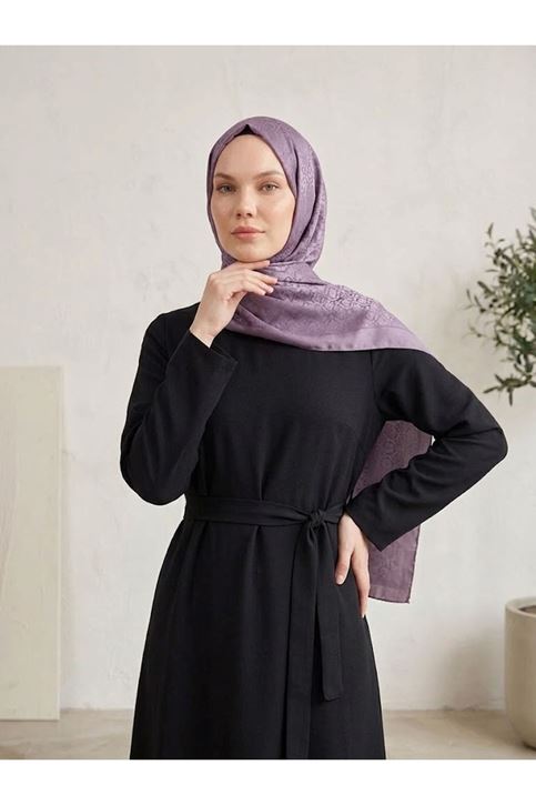 Kuşak Detay Elbise-Siyah