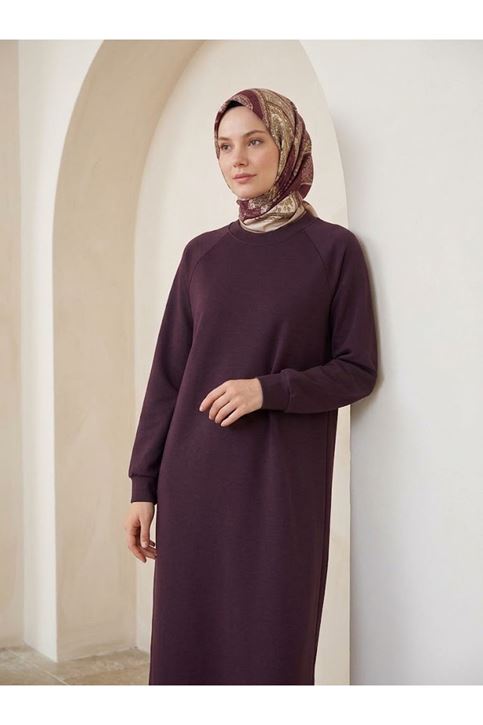 Reglan Kol Oysh Elbise-Bordo