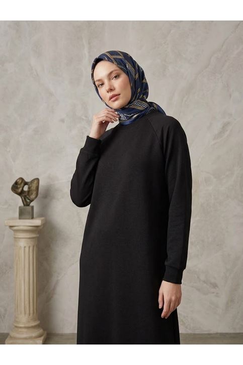 Reglan Kol Oysh Elbise-Siyah