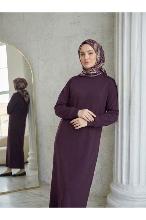 Manşet Detay Oysh Elbise-Bordo