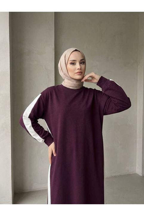 Garnili Oysh Elbise-Bordo