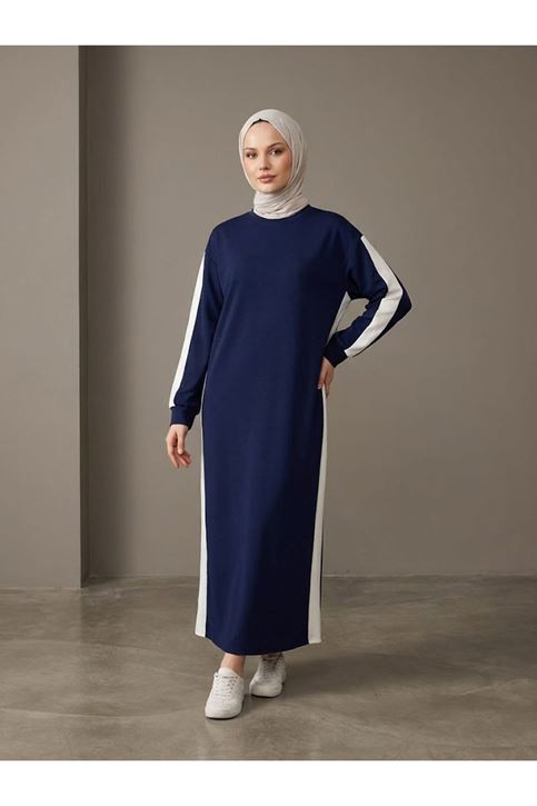 Garnili Oysh Elbise-Lacivert
