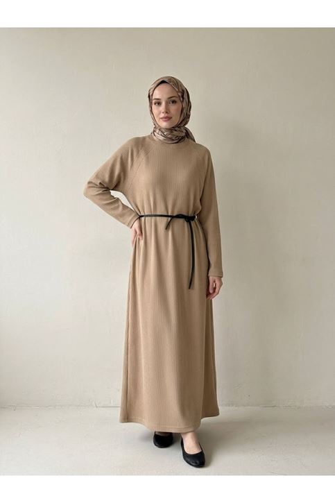 Reglan Kol Triko Elbise-Vizon
