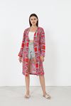 Desenli Kimono-Kırmızı