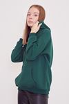 Ön Kanguru Cep Sweatshirt-Zümrüt Yeşil