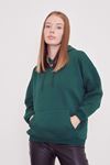 Ön Kanguru Cep Sweatshirt-Zümrüt Yeşil