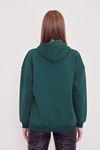 Ön Kanguru Cep Sweatshirt-Zümrüt Yeşil