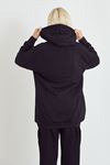 Kanguru Cepli Sweatshirt-Siyah