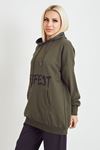 Kanguru Cepli Sweatshirt-Haki