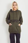 Kanguru Cepli Sweatshirt-Haki