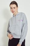 Baskılı Sweatshirt-Gri
