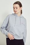 Baskılı Sweatshirt-Gri