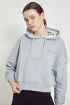 Baskılı Sweatshirt-Gri