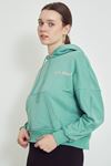 Baskılı Sweatshirt-Mint