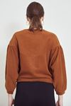 Bisiklet Yaka Sweat-Taba