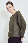 Bisiklet Yaka Sweatshirt-Haki