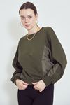 Bisiklet Yaka Sweatshirt-Haki