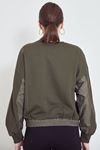 Bisiklet Yaka Sweatshirt-Haki