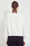 Bisiklet Yaka Sweatshirt-Ekru