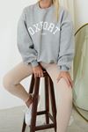 Oxford Baskılı Sweatshirt-Gri